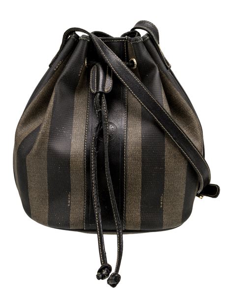 fendi pequin striped bucket bag|Fendi designer handbags.